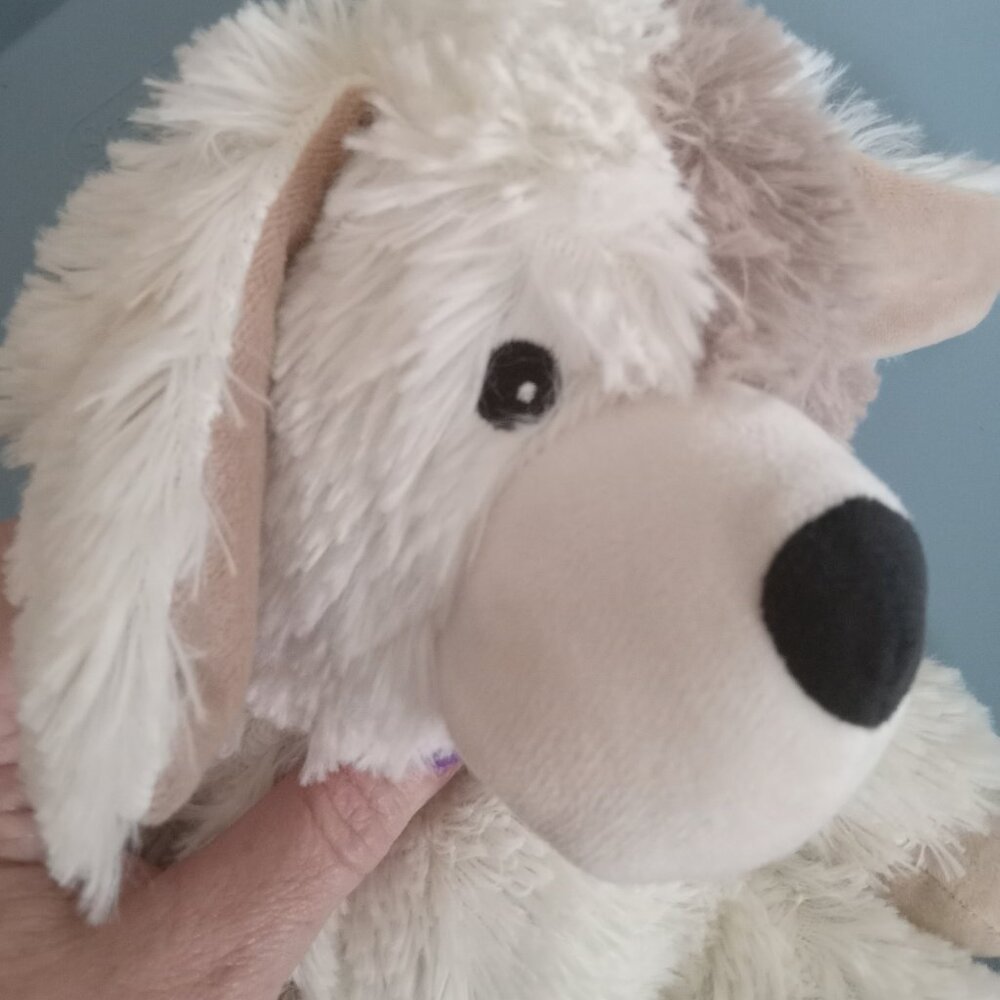 Warmies Cream and Brown dog lavender sent Microwave heat therapy